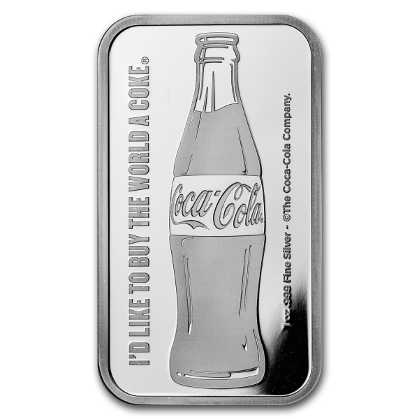 1 Oz Silver Bar Coca Cola