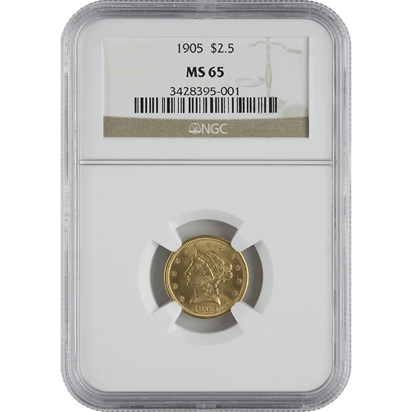 $2.5 U.s. Gold Liberty Ngc65
