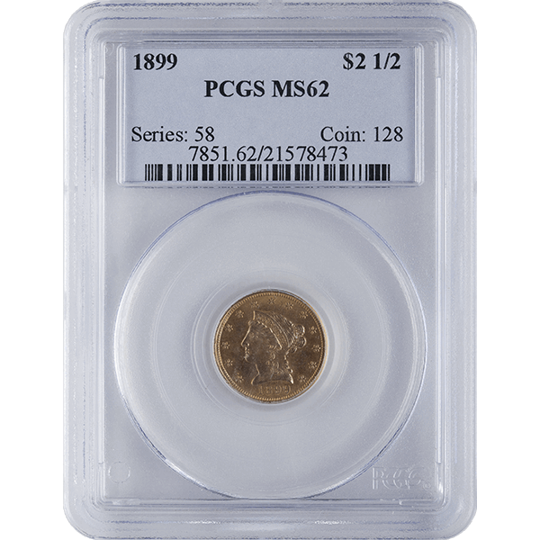 $2.5 U.s. Gold Liberty Pcgs62