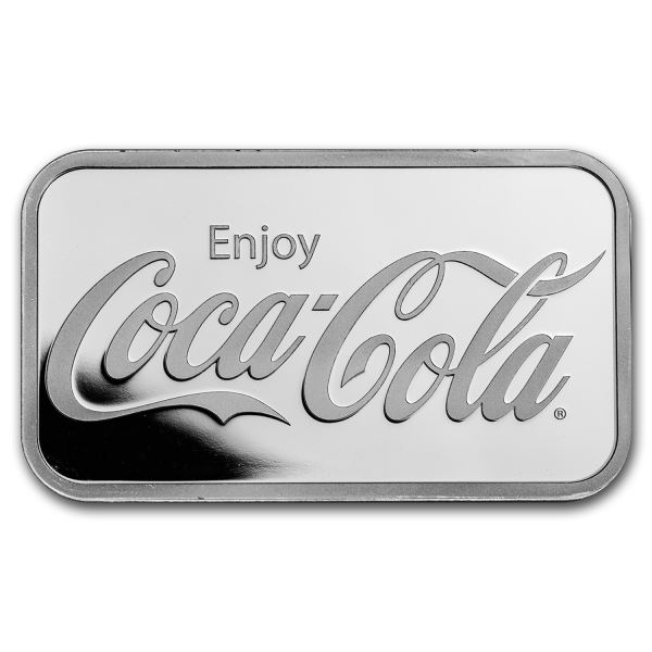 1 Oz Silver Bar Coca Cola - Image 2