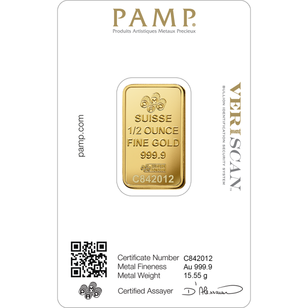 1/2 Oz Gold Bar Pamp Fortuna - Image 2