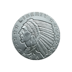 1/2 Oz Silver Round Incuse Indian Design Golden State Mint obverse