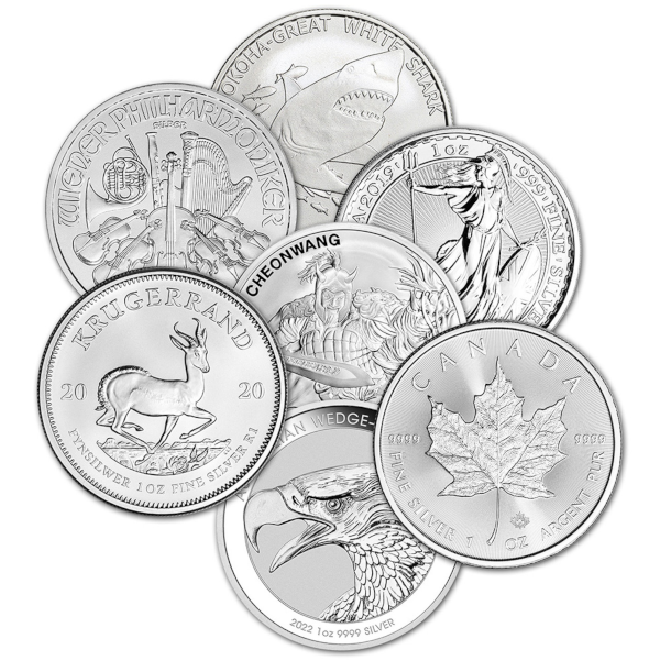 Silver coin close-up