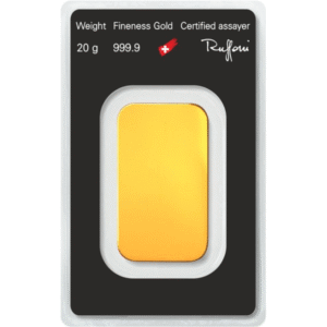 20 Gram Gold Bar Argor-heraeus reverse
