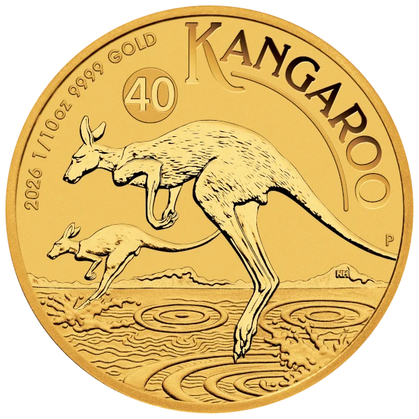 2026 1/10 Oz Australian Gold Kangaroo front