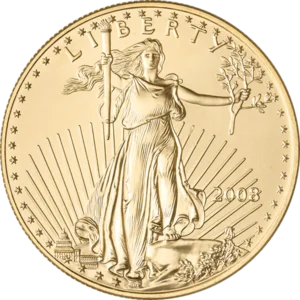 1 Oz American Gold Eagle front view from Ploutos Gold & Silver