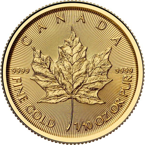 2026 1/10 Oz Canadian Gold Maple Leaf front