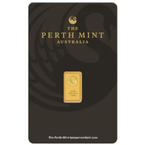 1 Gram Gold Bar Perth front view from Ploutos Gold & Silver
