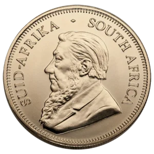 1 Oz South African Gold Krugerrand front view from Ploutos Gold & Silver