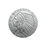1/10 Oz Silver Round Incuse Indian Design Golden State Mint front