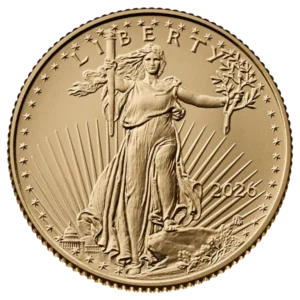 2026 1/4 Oz American Gold Eagle front view from Ploutos Gold & Silver