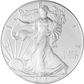 1 Oz American Silver Eagle front view from Ploutos Gold & Silver