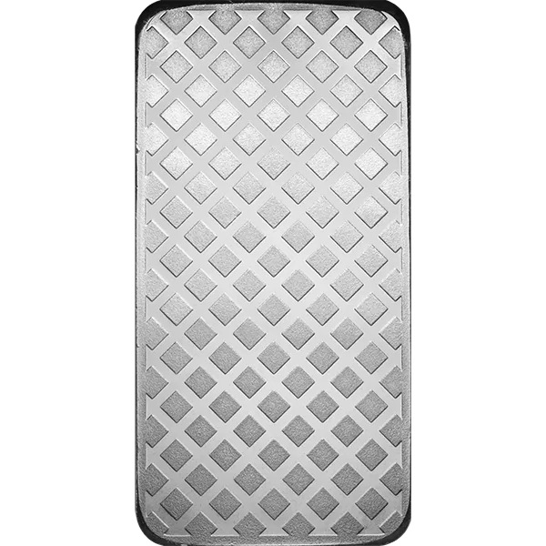 10 Oz Silver Bar Walking Liberty front view from Ploutos Gold & Silver