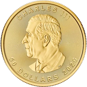 2026 1 Oz Canadian Gold Maple Leaf reverse