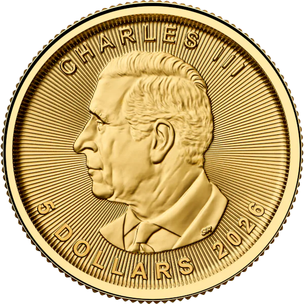 2026 1/10 Oz Canadian Gold Maple Leaf reverse