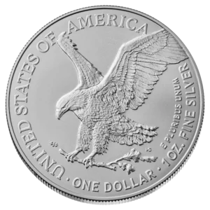2026 1 Oz American Silver Eagle reverse view from Ploutos Gold & Silver