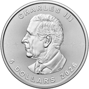 2026 1 Oz Canadian Silver Maple Leaf reverse