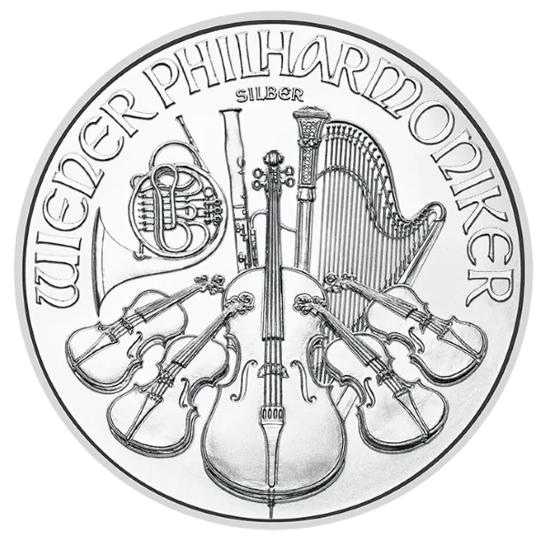2026 1 Oz Austrian Silver Philharmonic reverse view from Ploutos Gold & Silver