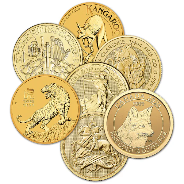 1 oz Gold Sov. Coin Random front view from Ploutos Gold & Silver