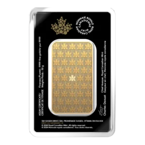 50 Gram Gold Bar Rcm reverse