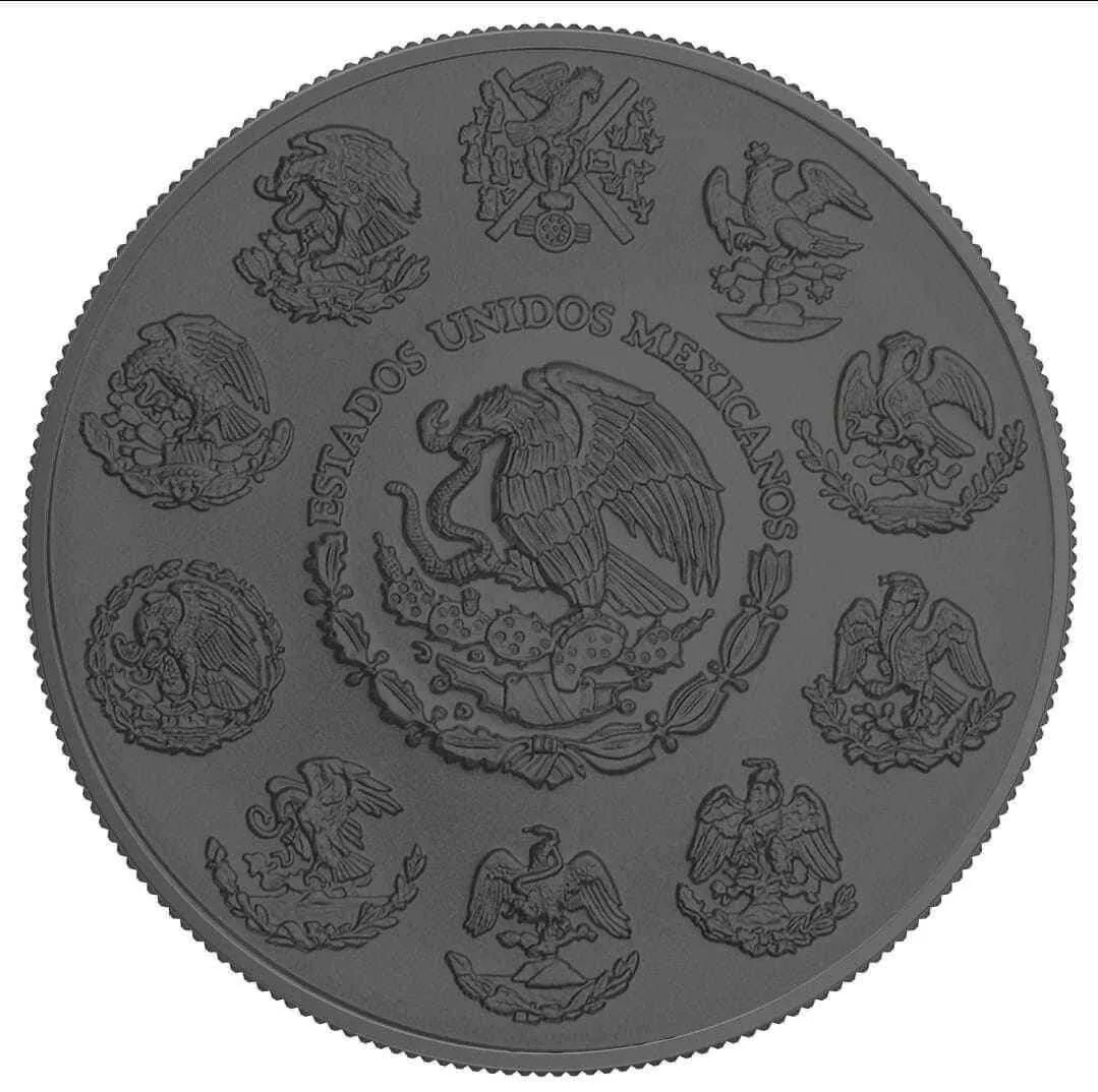 2022 Mexico Narcos Libertad with Bullet Insert 1oz Silver Coin-No minimum detail view from Ploutos Gold & Silver