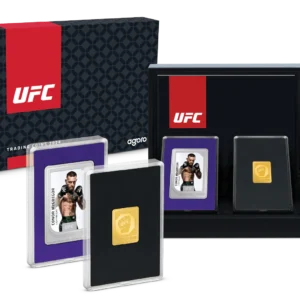 2024 Niue UFC Mint Trading Coins Mystery Sealed Set front view from Ploutos Gold & Silver