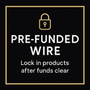 Pre-Funded Bank Wire front view from Ploutos Gold & Silver