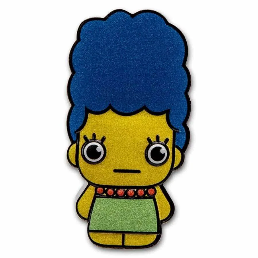 2022 1 oz Tuvalu Silver The Simpsons Mini Series Marge Simpson Coins front view from Ploutos Gold & Silver