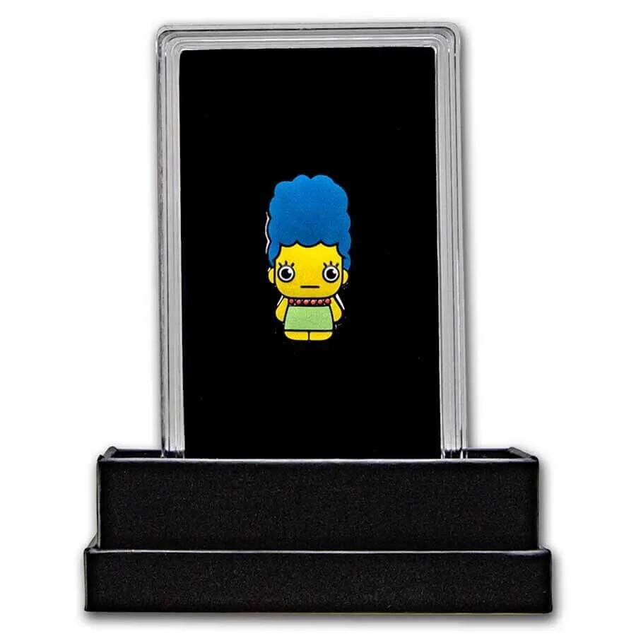 2022 1 oz Tuvalu Silver The Simpsons Mini Series Marge Simpson Coins detail view from Ploutos Gold & Silver