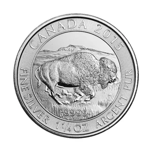 1.25 OZ CANADIAN SILVER BUFFALO - YEAR VARIES — obverse