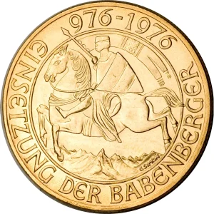 1000 SCHILLING AUSTRIAN GOLD COIN .3906 AGW — obverse