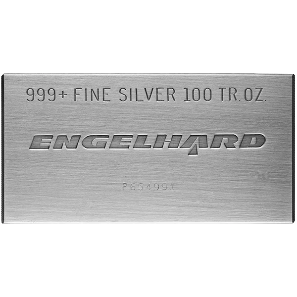 100 OZ SILVER BAR ENGELHARD — obverse