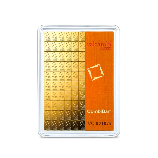 100 GRAM GOLD COMBI-BAR VALCAMBI — obverse