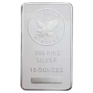 10 OZ SILVER BAR VARIOUS BRANDS — obverse