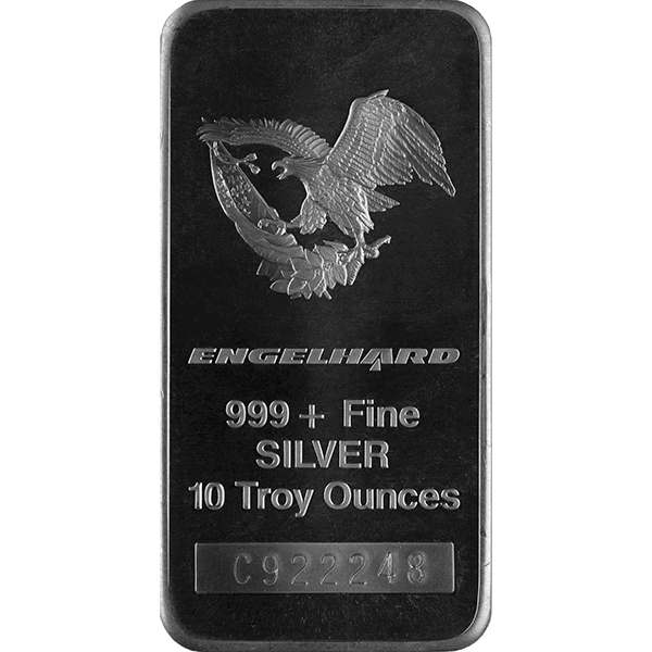 10 OZ SILVER BAR ENGELHARD — obverse