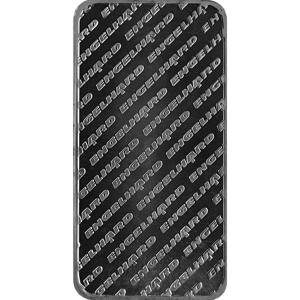 10 OZ SILVER BAR ENGELHARD — reverse