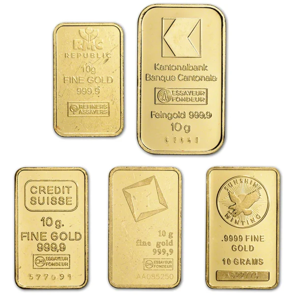 10 GRAM GOLD BAR RANDOM BRAND — obverse