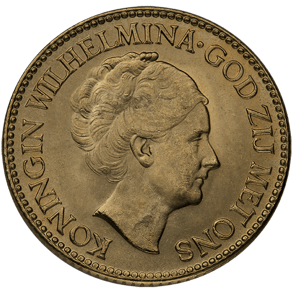 10 GUILDER HOLLAND GOLD COIN — reverse