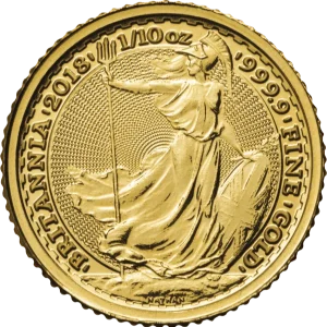 1/10 OZ GREAT BRITAIN GOLD BRITANNIA — obverse