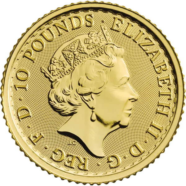 1/10 OZ GREAT BRITAIN GOLD BRITANNIA — reverse