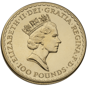1 OZ GREAT BRITAIN GOLD BRITANNIA — reverse