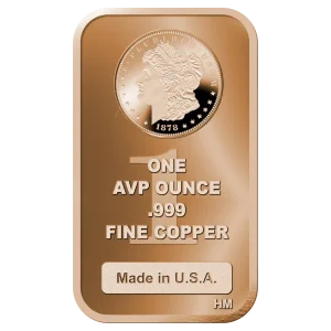 1 OZ COPPER BAR MORGAN — obverse
