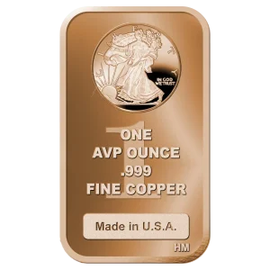 1 OZ COPPER BAR WALKING LIBERTY — obverse