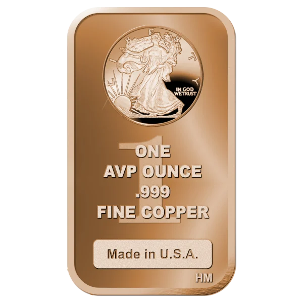 1 OZ COPPER BAR WALKING LIBERTY — obverse