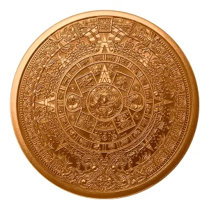 1 OZ COPPER ROUND AZTEC CALENDAR — obverse