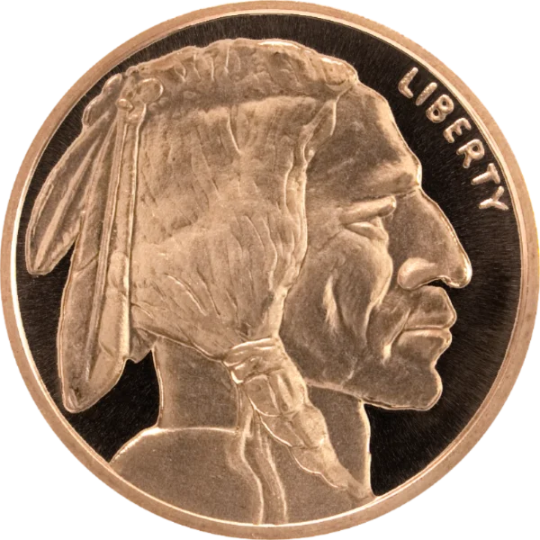 1 OZ COPPER ROUND BUFFALO — obverse