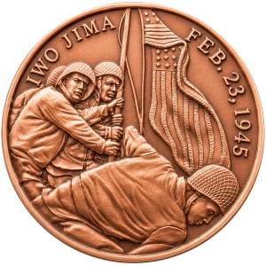 1 OZ COPPER ROUND IWO JIMA — obverse