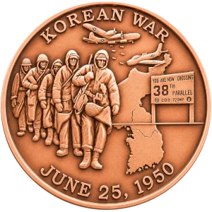 1 OZ COPPER ROUND KOREAN WAR — obverse