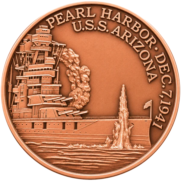 1 OZ COPPER ROUND PEARL HARBOR — obverse