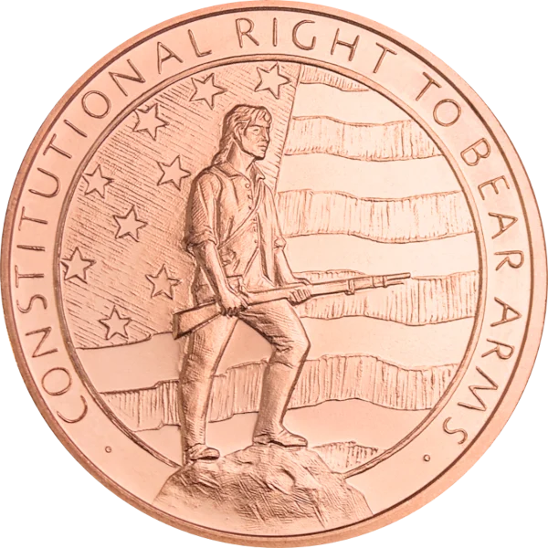 1 OZ COPPER ROUND SECOND AMENDMENT — obverse